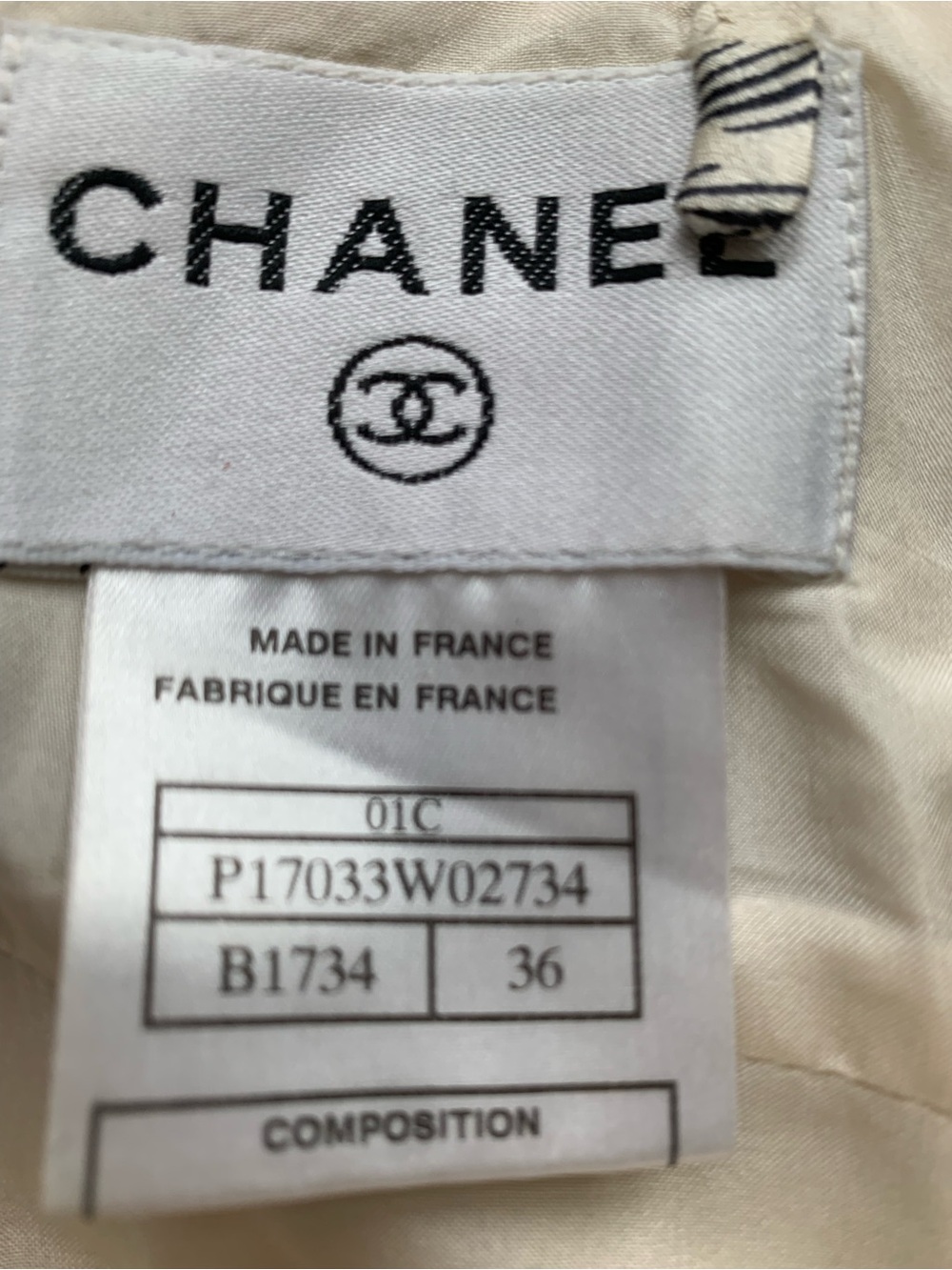 CHANEL Vintage around 2005 white /black floral Dress